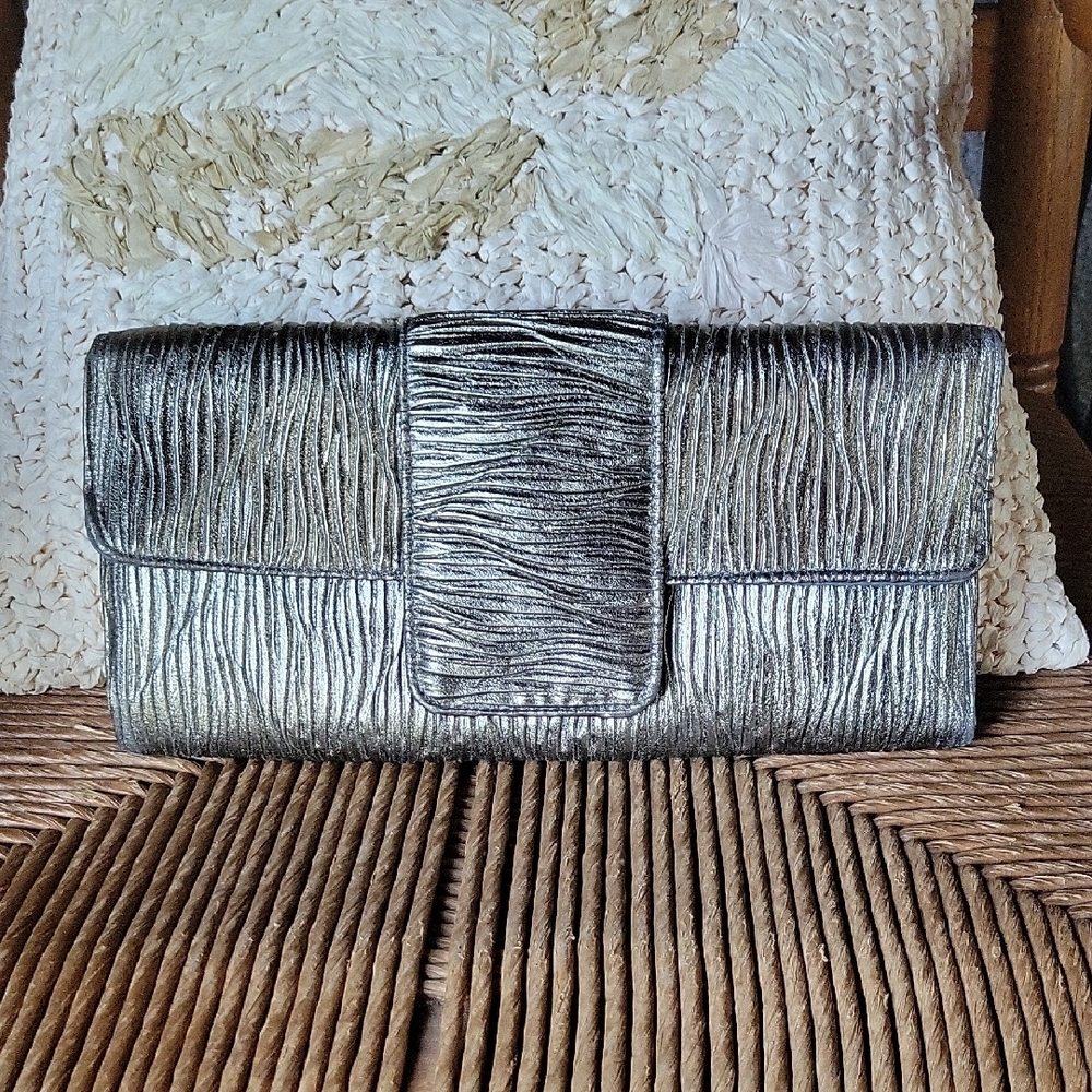 Jessica McClintock metallic, clutch, purse